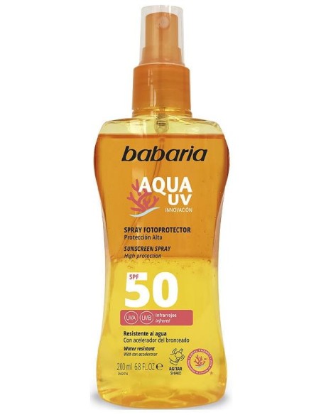 Babaria Aqua Uv Spray Fotoprotector Spf50 200Ml
