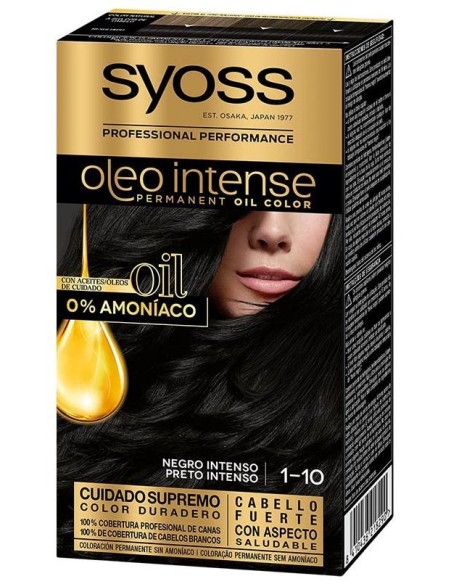 Syoss Olio Intense Tinte Sin Amoniaco 1.10 Negro Intenso 50Ml