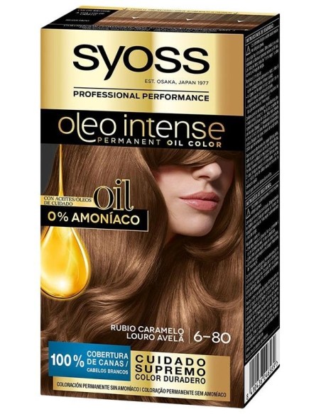 Syoss Olio Intense Tinte Sin Amoniaco 6.80 Rubio Caramelo 50Ml