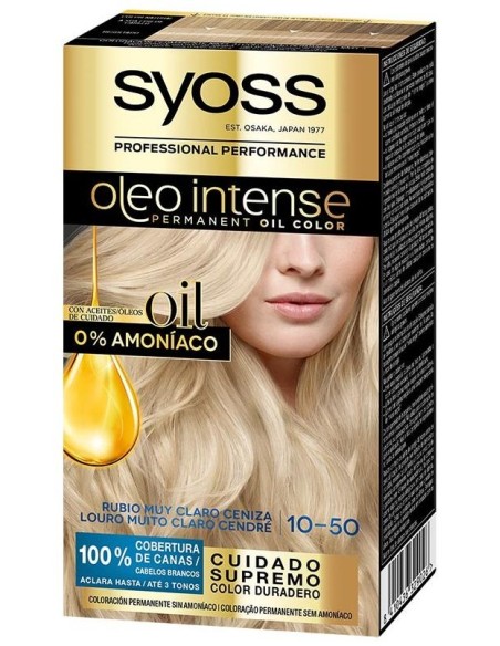 Oleo Intense Tinte Sin Amoniaco 10.50 - Rubio Claro Ceniza 5 Pz