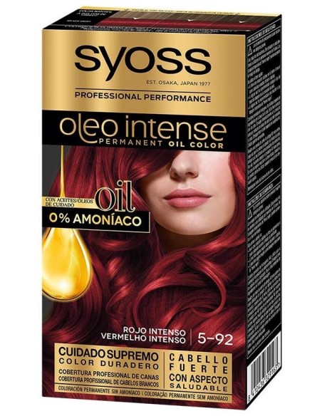 Syoss Olio Intense Tinte Sin Amoniaco 5.92 Rojo Intenso 50Ml