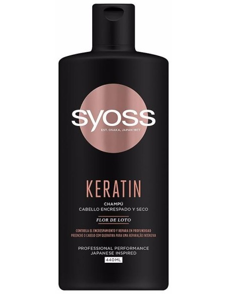 Syoss Keratin Champú Cabello Encrespado Y Seco 440Ml