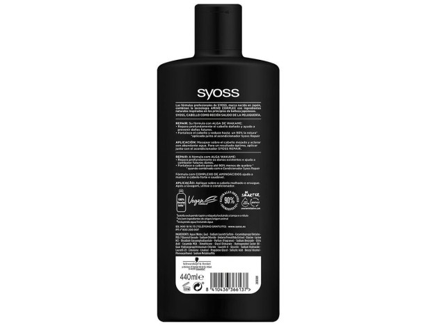 Syoss Salonplex Repair Champú 440Ml