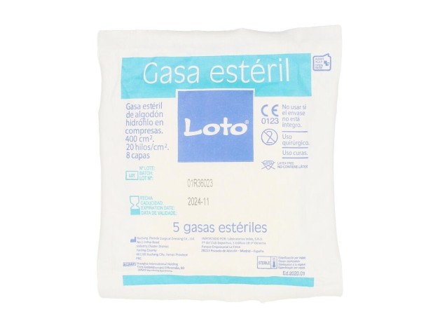 Loto Gasa Suave Hidrófila 100% Algodón 90 U