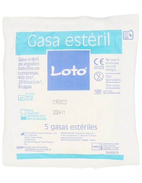 Loto Gasa Suave Hidrófila 100% Algodón 90 U