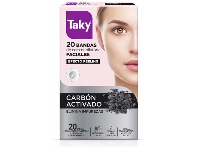 Taky Carbon Activado Bandas Cera Faciales...