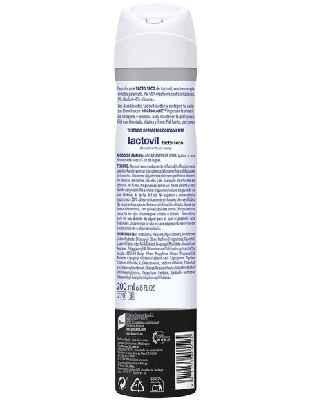 Lactovit Invisible Antimanchas Deo Vaporizador 200 Ml