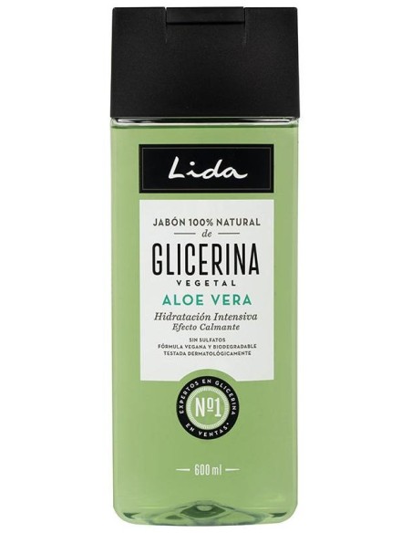 Lida Jabón 100% Natural Glicerina Y Aloe Vera 600Ml