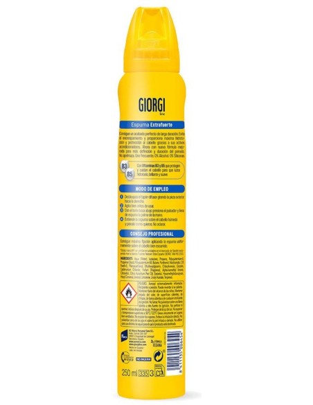 Giorgi Espuma Fijadora Nº4 Fijación Extrafuerte Xxl 250Ml