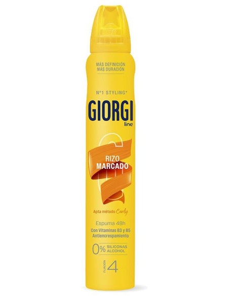 Giorgi Espuma Fijadora Método Curly Nº4 Rizos Marcados 250Ml