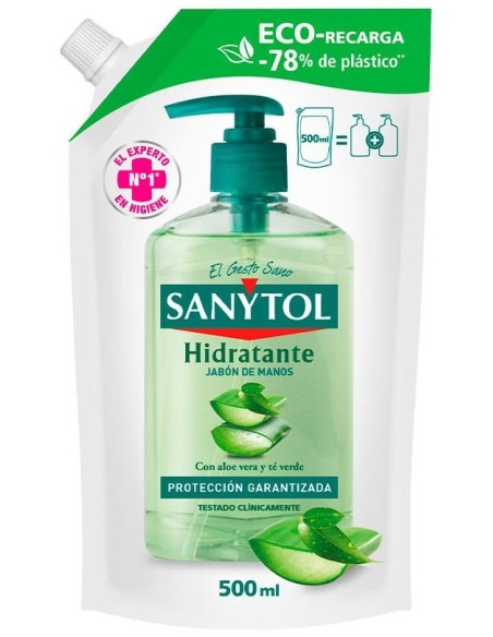 Sanytol Eco-Recarga Jabón Antibacteriano Hidratante 500Ml