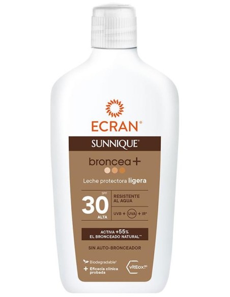 Ecran Sunnique Broncea+ Leche Protectora Spf30 370 Ml