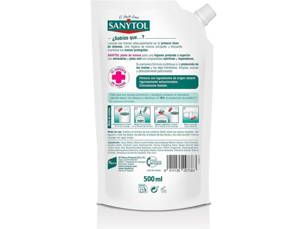 Sanytol Recambio Jabón Antibacteriano Nutritivo...
