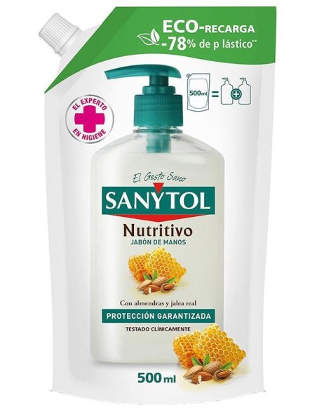 Sanytol Recambio Jabón Antibacteriano Nutritivo Eco 500 Ml
