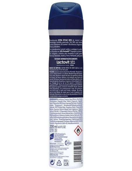 Lactovit Hombre Extra Eficaz 48H Desodorante Vaporizador 200 Ml