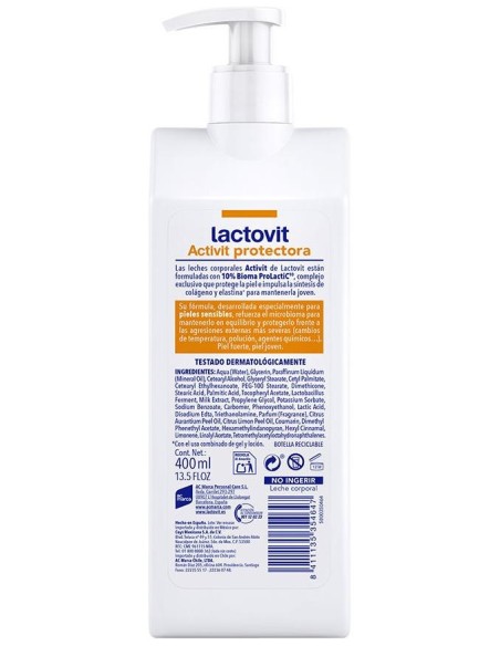 Lactovit Activit Protector Leche Corporal 400Ml