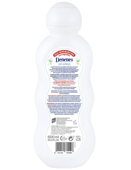Denenes Protech Piel Atópica Gel-Champú 600Ml