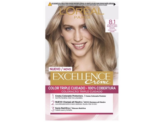 Excellence Creme Tinte 8,1 Rubio Claro Ceniza...