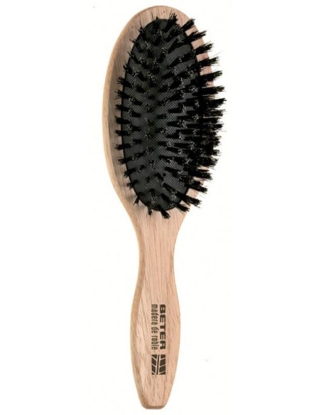Cepillo Neumático, Púas Mixtas Mango Madera Oak 1 Pz