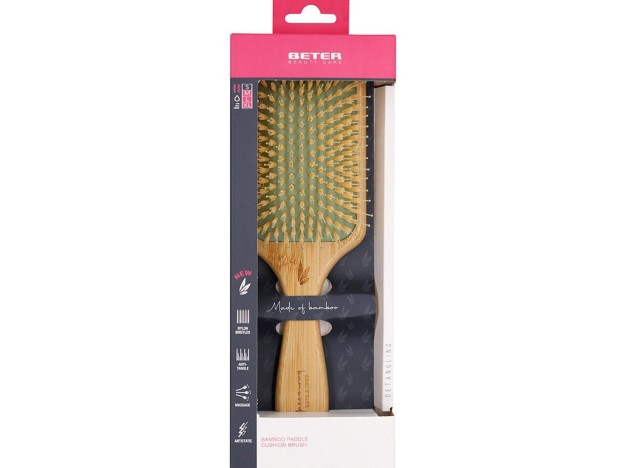 Bamwood Cepillo Neumático Raqueta Cerdas Nylon 1 U
