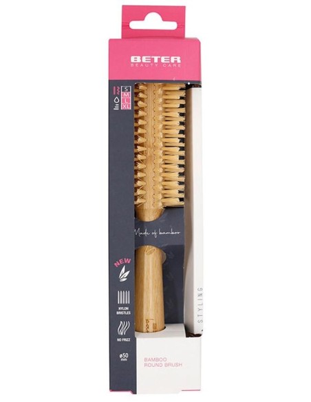 Bamwood Cepillo Redondo Cerdas Nylon 1 U