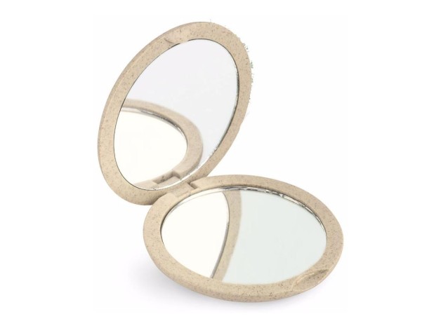 Espejo Bolso Natural Fiber Doble Plegable X4...