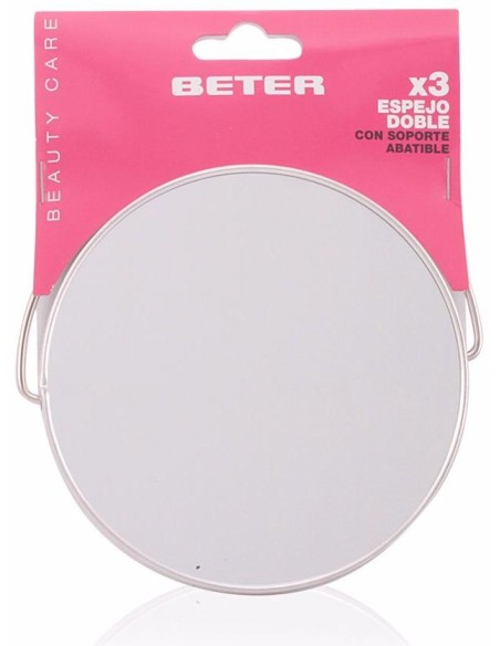 Beter Espejo Metálico Doble X3 Con Soporte Abatible 122Cm 1Ud