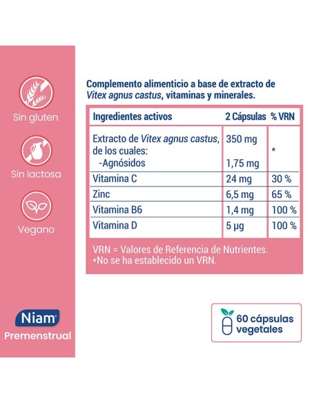 Niam Premenstrual 60 Cápsulas