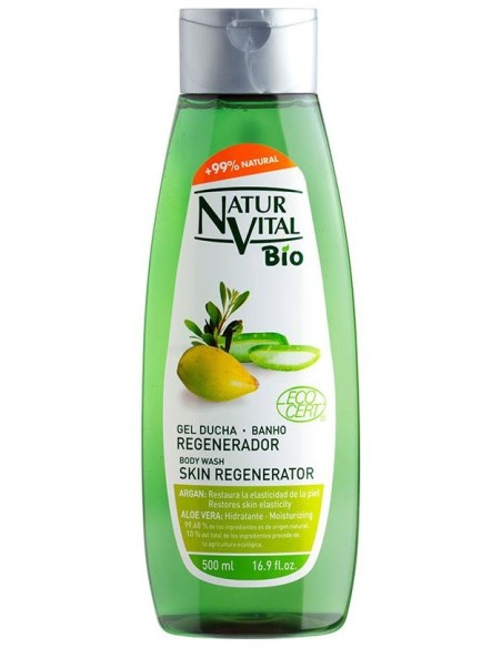 Naturvital Gel De Ducha Bio Ecocert Regenerador Argán %26 Aloe Vera 500Ml