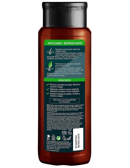 Naturvital Champú Anticaspa Refrescante Cabello Graso 300Ml