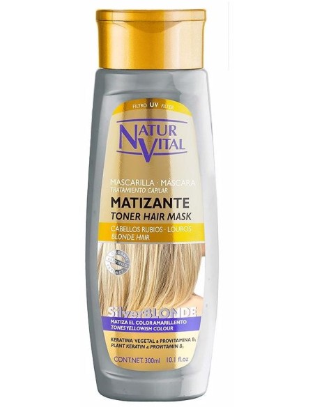 Naturvital Silver Blonde Mascarilla Capilar Matizante 300Ml
