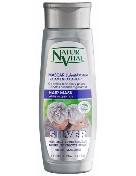 Naturvital Mascarilla Silver White Orgay Hair 300Ml