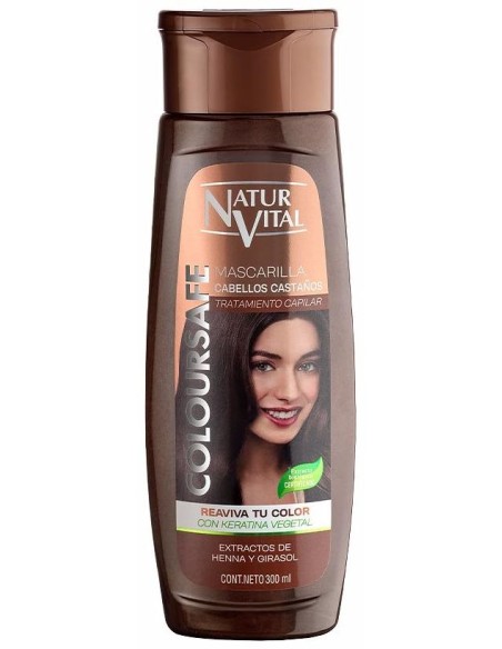 Naturvital Mascarilla Coloursafe Castaño 300Ml