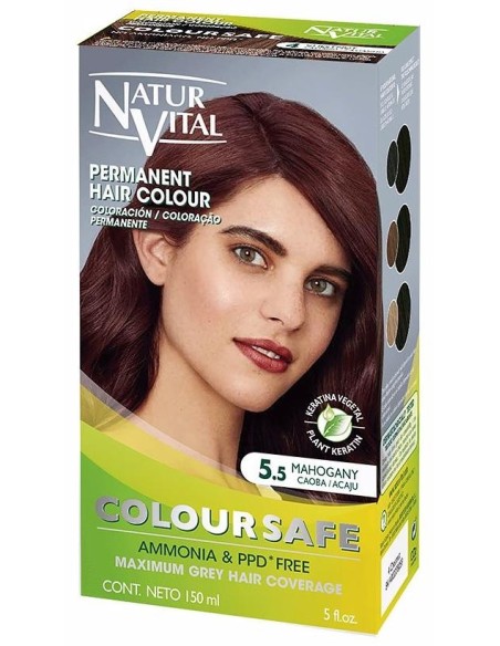 Naturvital Coloursafe Tinte Permanente 5.5 Caoba 150Ml