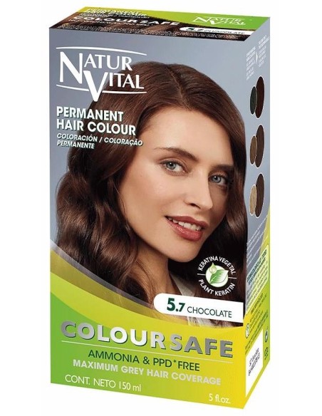 Naturvital Coloursafe Tinte Permanente 5.7 Chocolate 150Ml