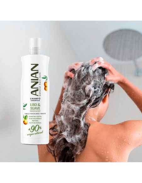 Anian Liso %26 Suave Champú Queratina Vegetal 400Ml