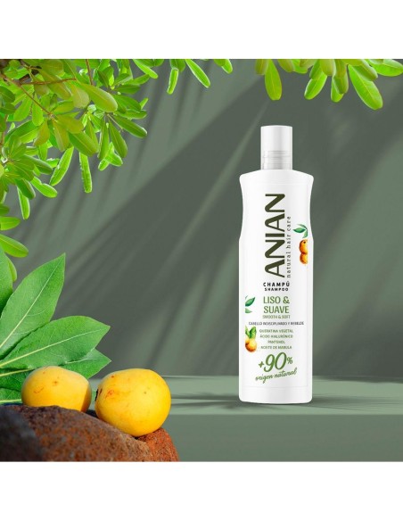 Anian Liso %26 Suave Champú Queratina Vegetal 400Ml