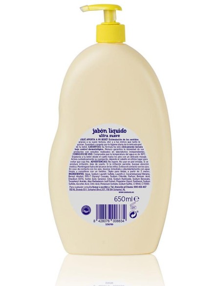 Jabón Líquido Ultra Suave Con Aloe Vera 650 Ml