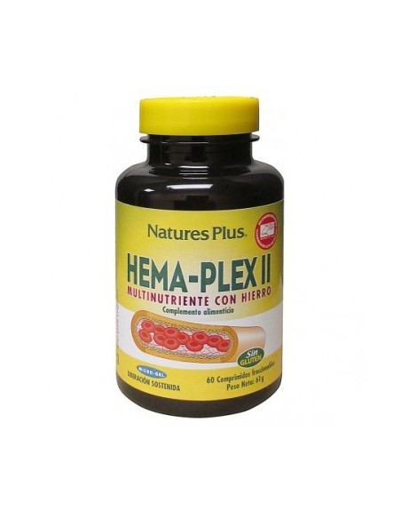 Natures Plus Hema Plex Con Hierro II 60 Comprimidos