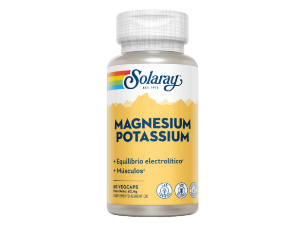Solaray Magnesio y Potasio 60 Cápsulas