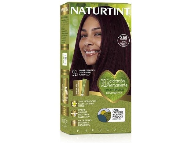 Naturtint Tinte De Cabello 3.56 Rojo Radiante...