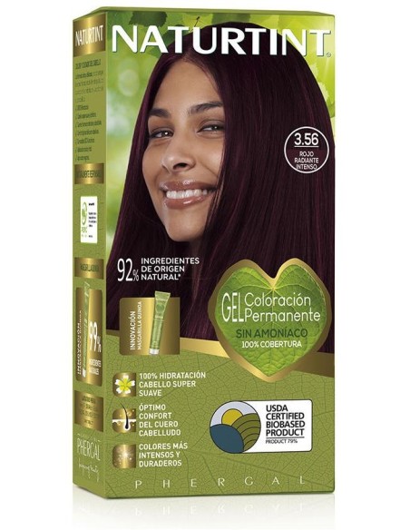 Naturtint Tinte De Cabello 3.56 Rojo Radiante Intenso 1Ud