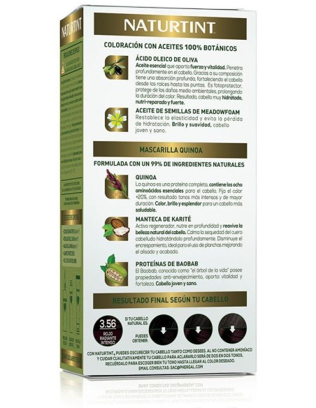 Naturtint Tinte De Cabello 3.56 Rojo Radiante Intenso 1Ud