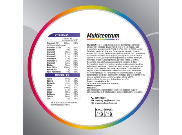 Multicentrum Hombre 50+ 90 Comprimidos + 30...