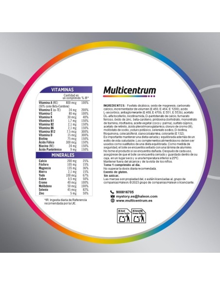 Multicentrum Hombre 50+ 90 Comprimidos + 30 Comprimidos