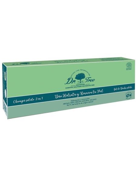 Champú Y Gel Sólidos Natural Hidrata Y Renueva Piel Sensible Estuche 2 Pz