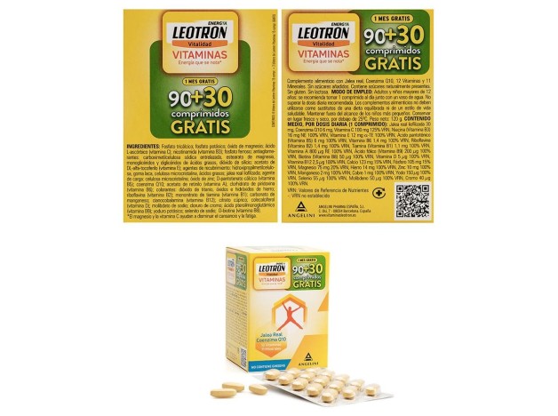Leotron Vitaminas Comprimidos 90 + 30 De Regalo...
