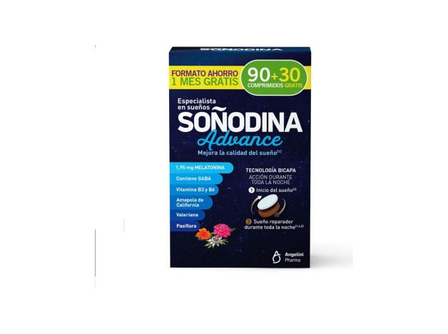 Soñodina Melatonina Bicapa 90 + 30 De Regalo...