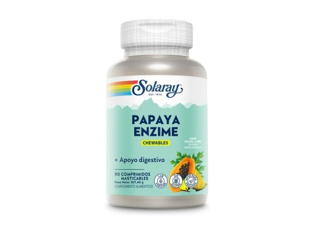 Solaray Papaya Enzyme 90 Comprimidos