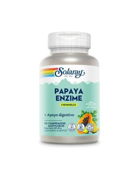 Solaray Papaya Enzyme 90 Comprimidos